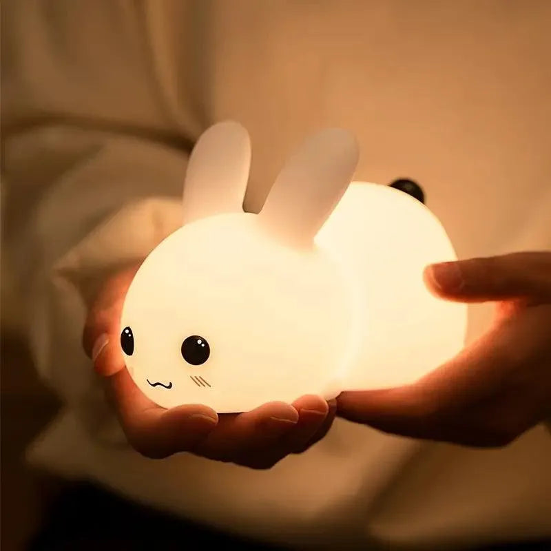 3D Silicon Cute Rabbit Night Lamp - Bear Hugs