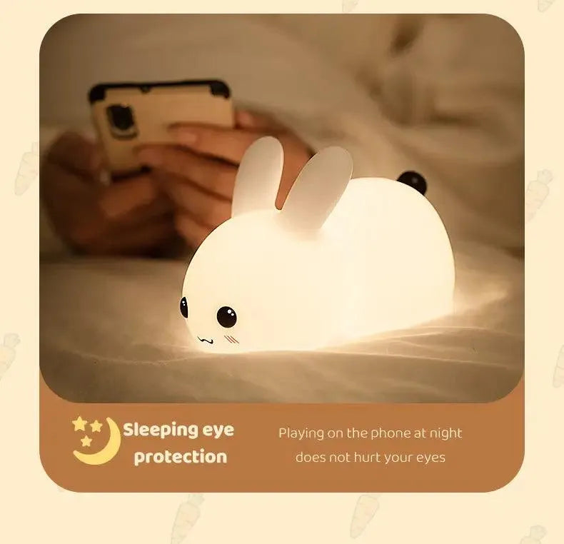 3D Silicon Cute Rabbit Night Lamp - Bear Hugs