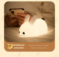 3D Silicon Cute Rabbit Night Lamp - Bear Hugs