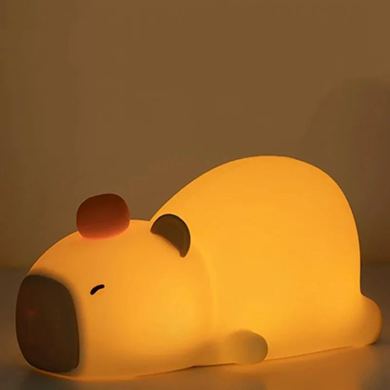 3D Silicon Sleeping Capybara Night Lamp - Bear Hugs