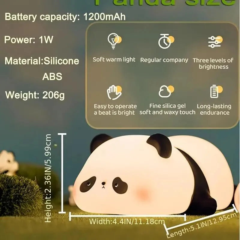 3D Silicon Sleepy Panda Night Lamp - Bear Hugs