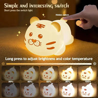 3D Silicon Tiger Night Lamp - Bear Hugs