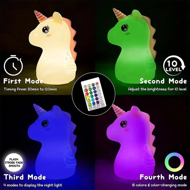 3D Silicon Unicorn Night Lamp - Bear Hugs