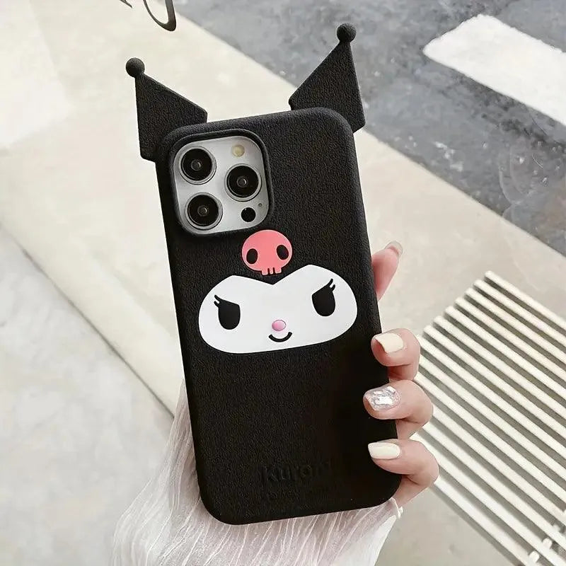 Premium 3D Slim Kuromi Phone Case For iPhones Bear Hugs