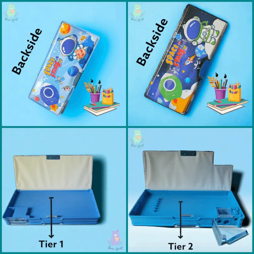 3D-Space Pencil Box with Sharpener - Bear Hugs