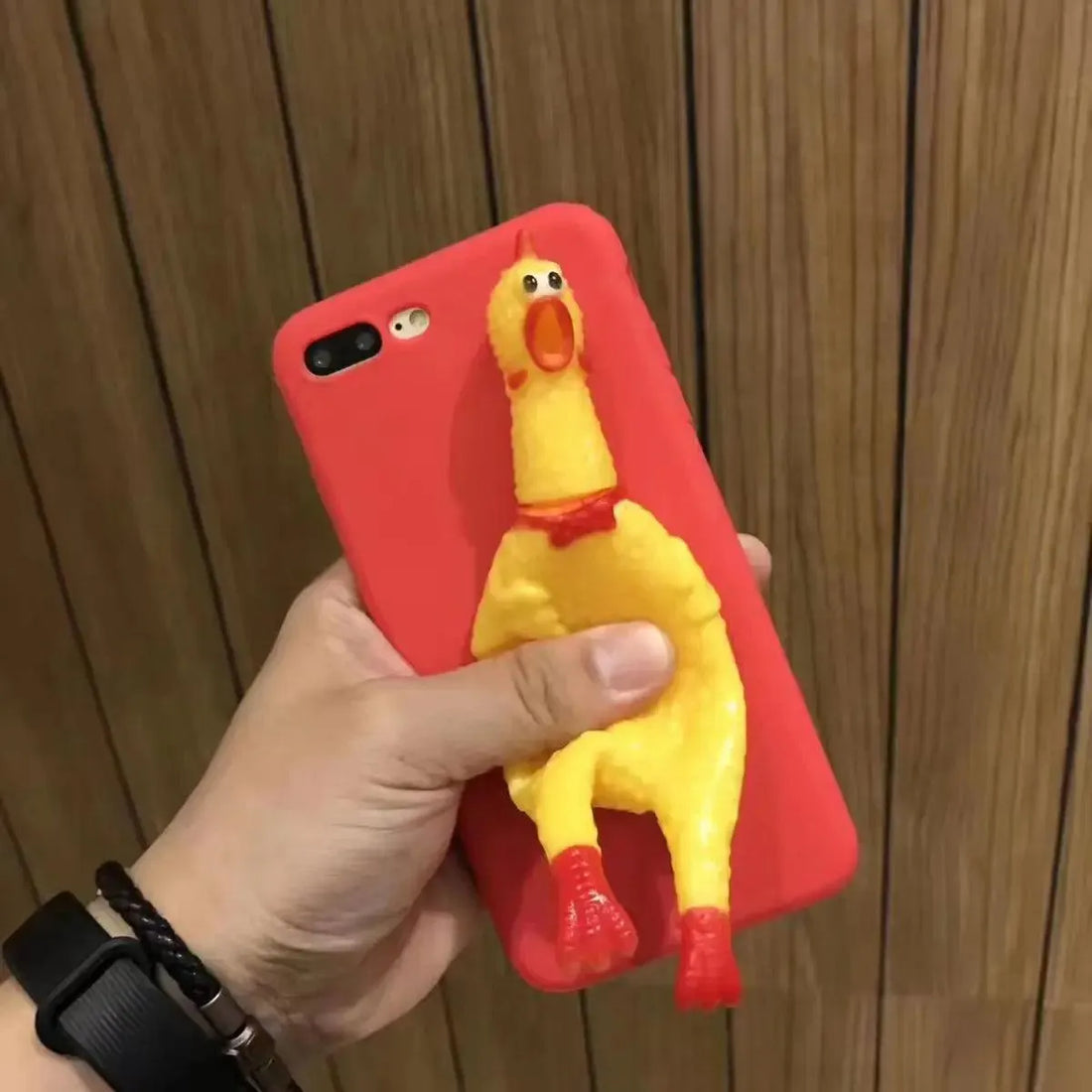 3D Squeaky Chicken Phone Case (For iPhones) - Bear Hugs