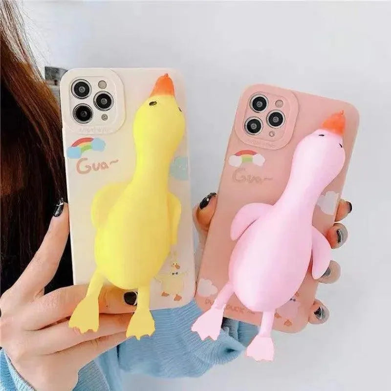 3D Squeezy Duck Phone Case (For iPhones) - Bear Hugs