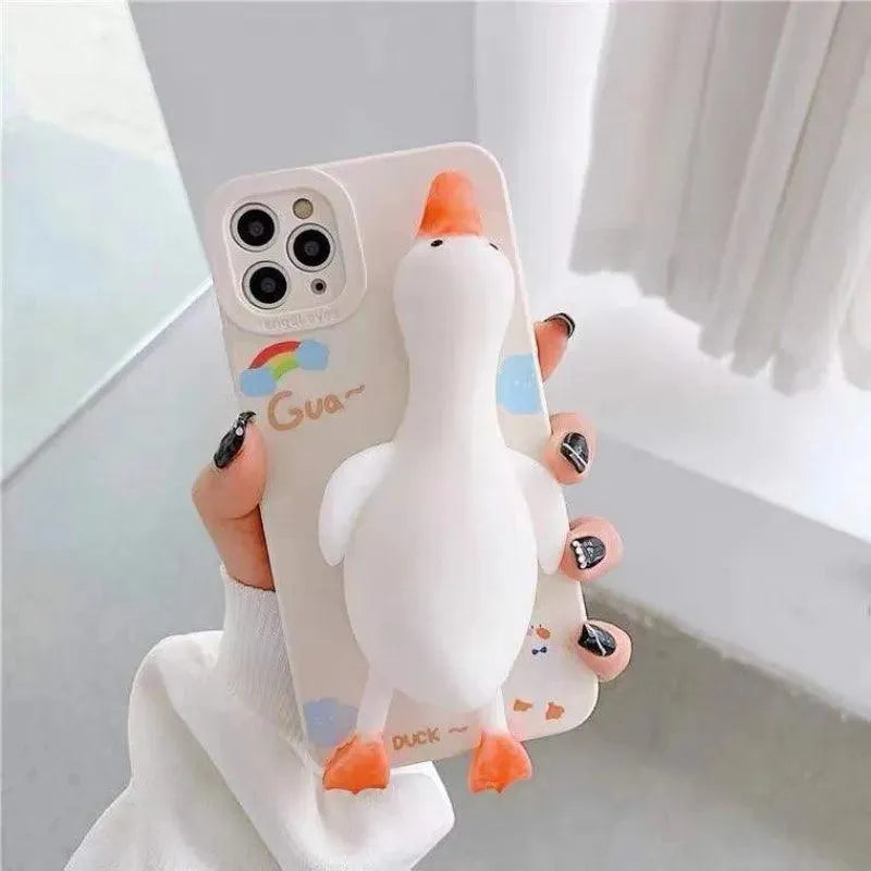 3D Squeezy Duck Phone Case (For iPhones) - Bear Hugs