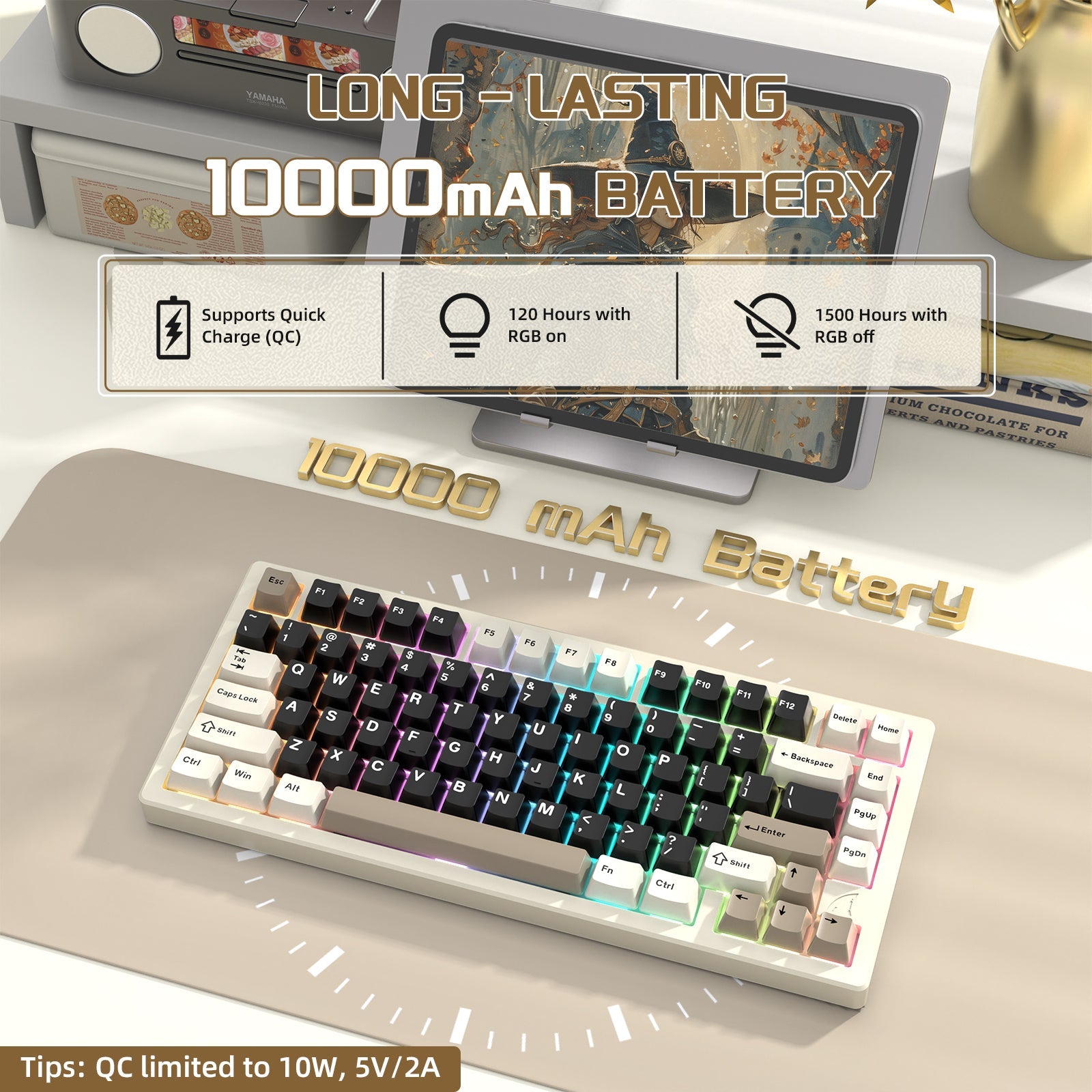 ATTACK SHARK X75 Full Aluminum Keyboard - Bear Hugs