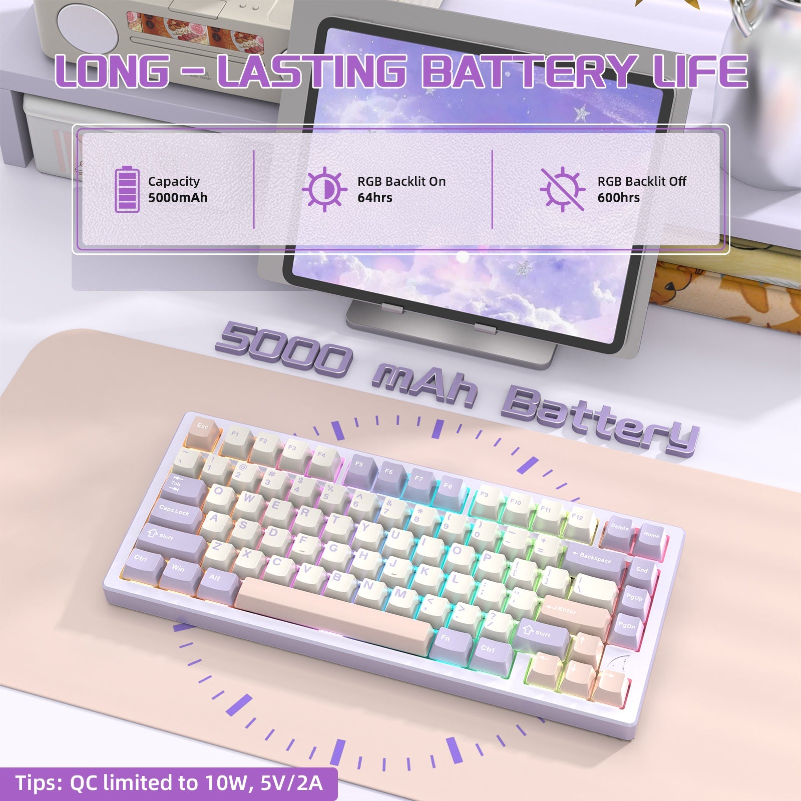 ATTACK SHARK X75 Full Aluminum Keyboard - Bear Hugs