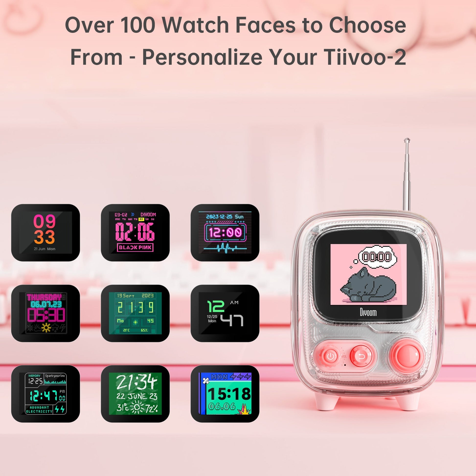 Divoom Tiivoo-2 Photo Album & Bluetooth Speaker - Bear Hugs