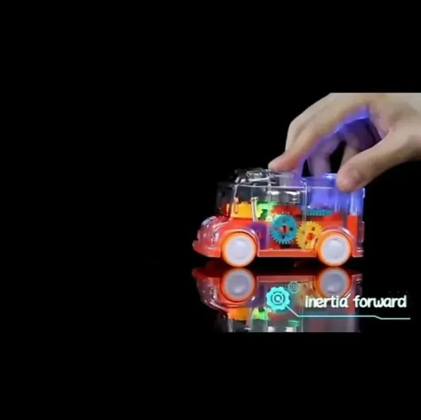 Transparent Gear School Bus Toy