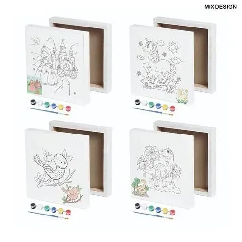 Blank Artistic Pre-Drawn Canvas Set (6x6)