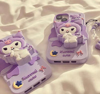 Cute Purple Phone Case for iPhone 11/12/12pro max/13/13pro/13pro max/14/14pro/14pro max/15/15pro/15pro max PN6929 - Bear Hugs