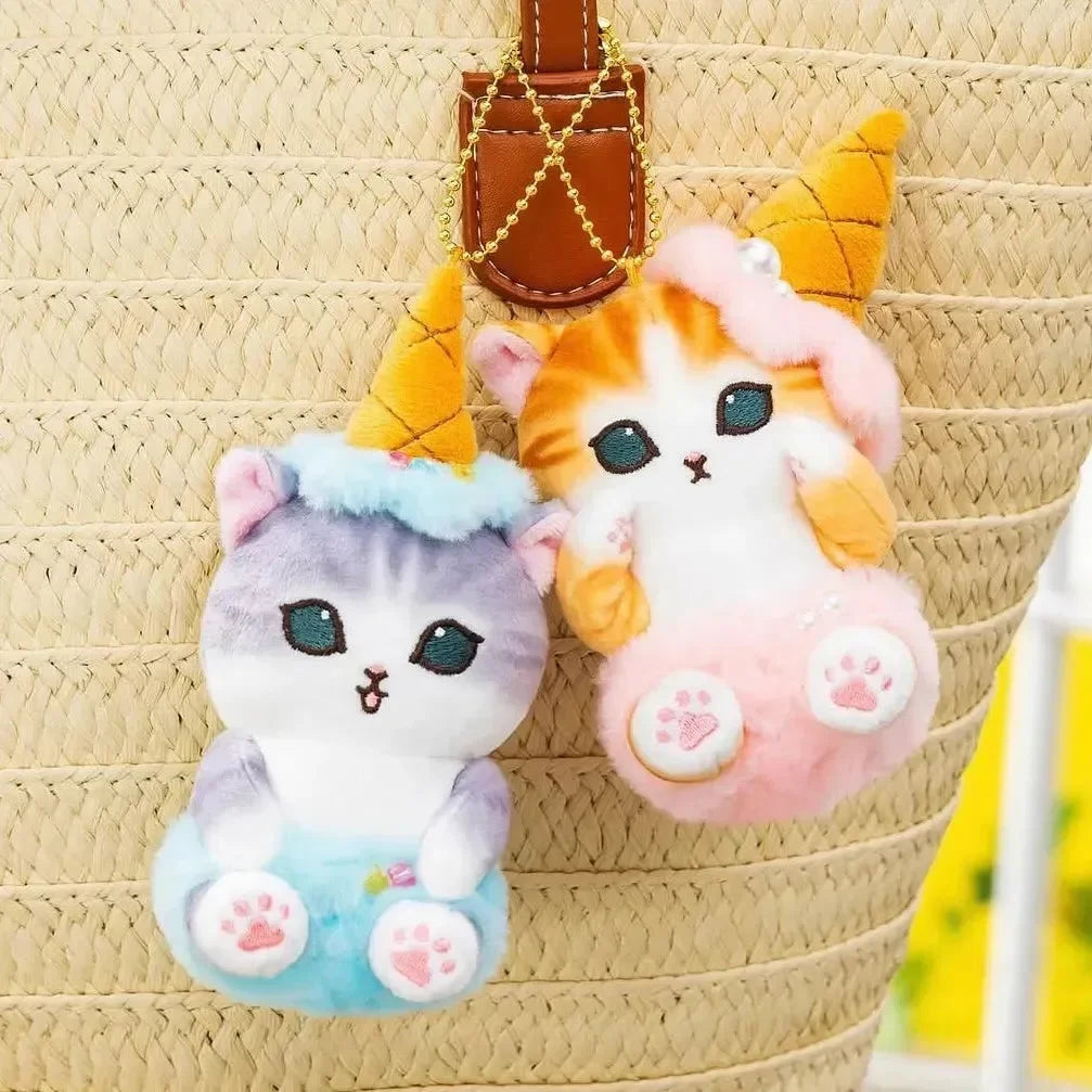 Mofusand Ice Cream Kitty Keychain