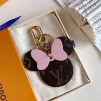 Minnie's Silhouette Monogram Keychain