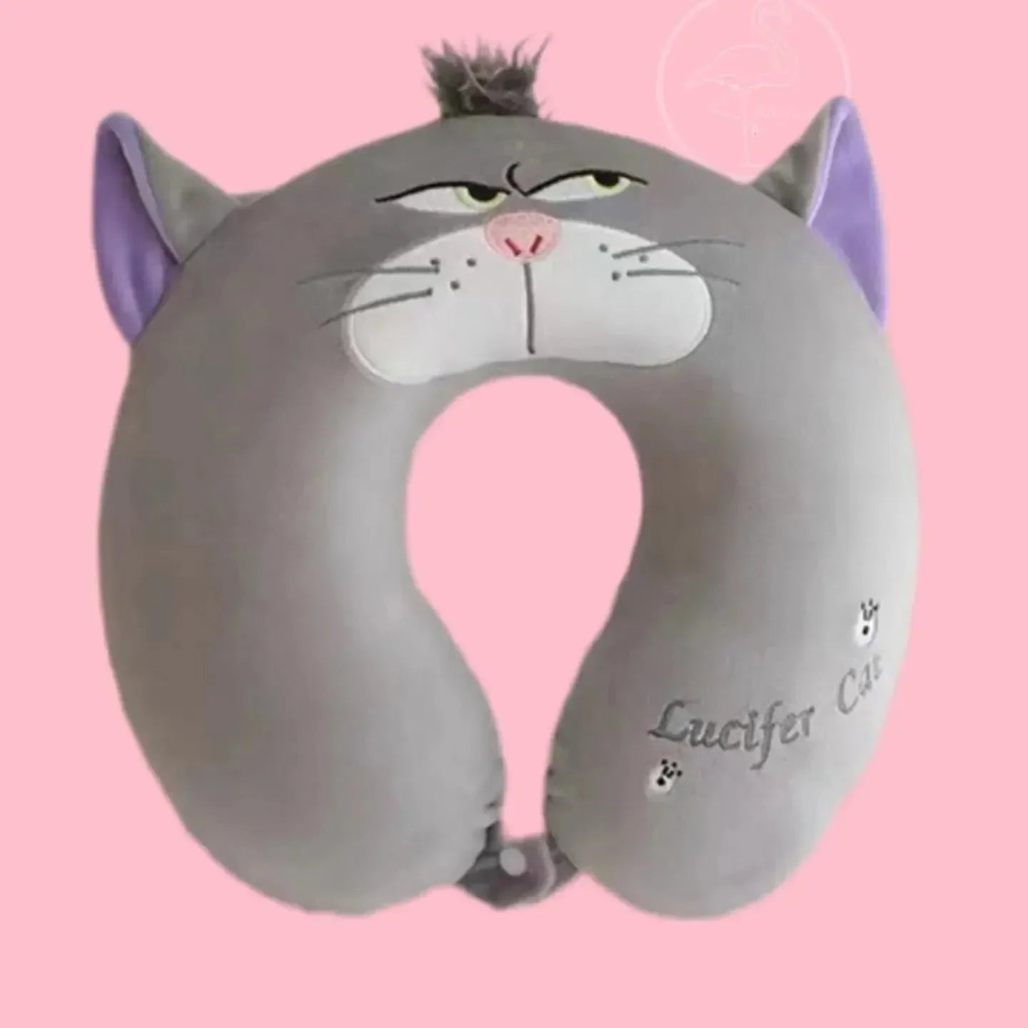 Lucifer Angry Cat Neck Pillow