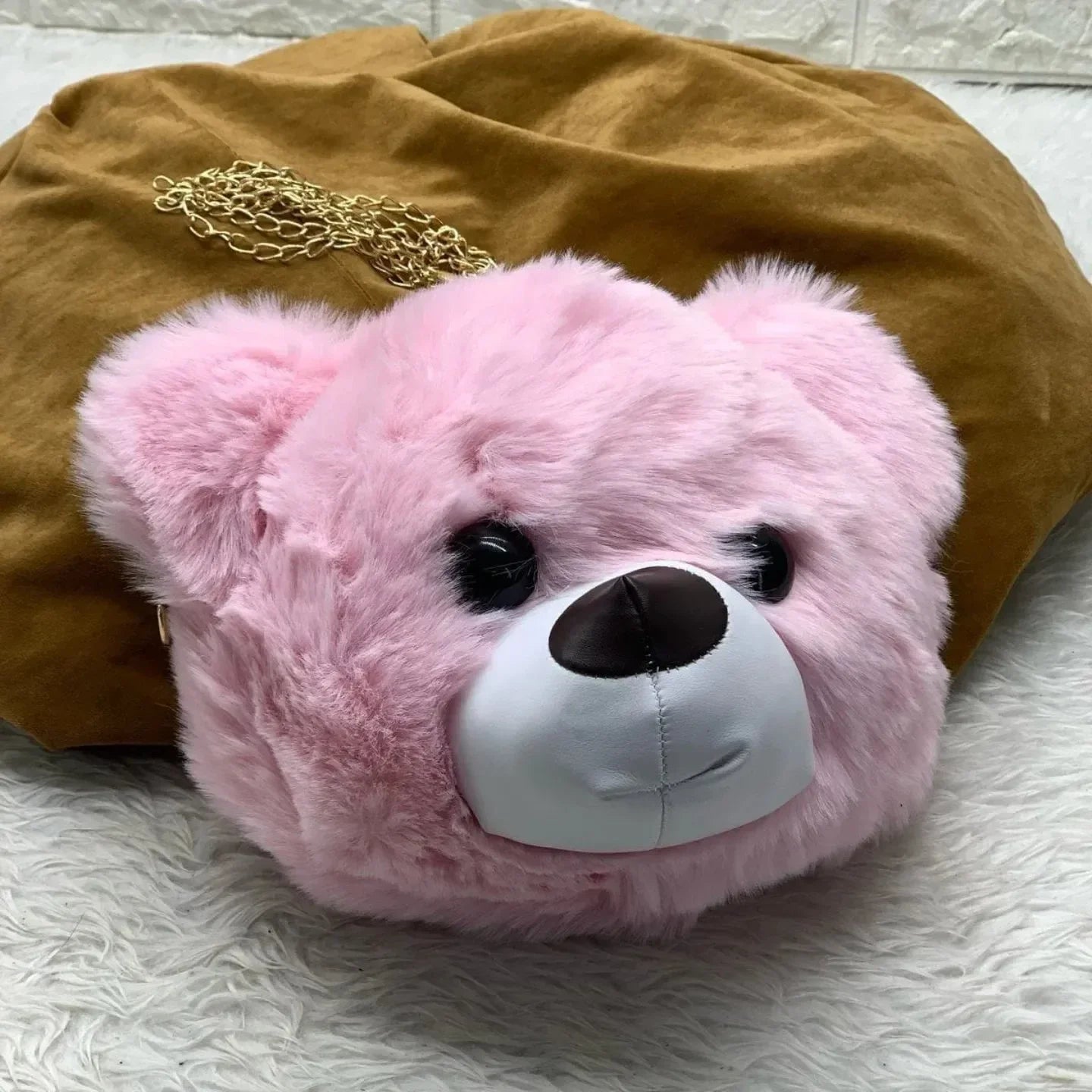 Fuzzy Fashion Teddy Sling Bag