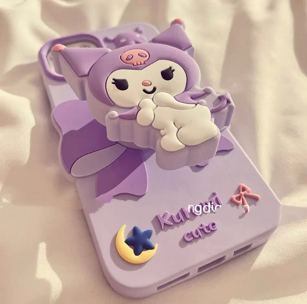 Cute Purple Phone Case for iPhone 11/12/12pro max/13/13pro/13pro max/14/14pro/14pro max/15/15pro/15pro max PN6929 - Bear Hugs