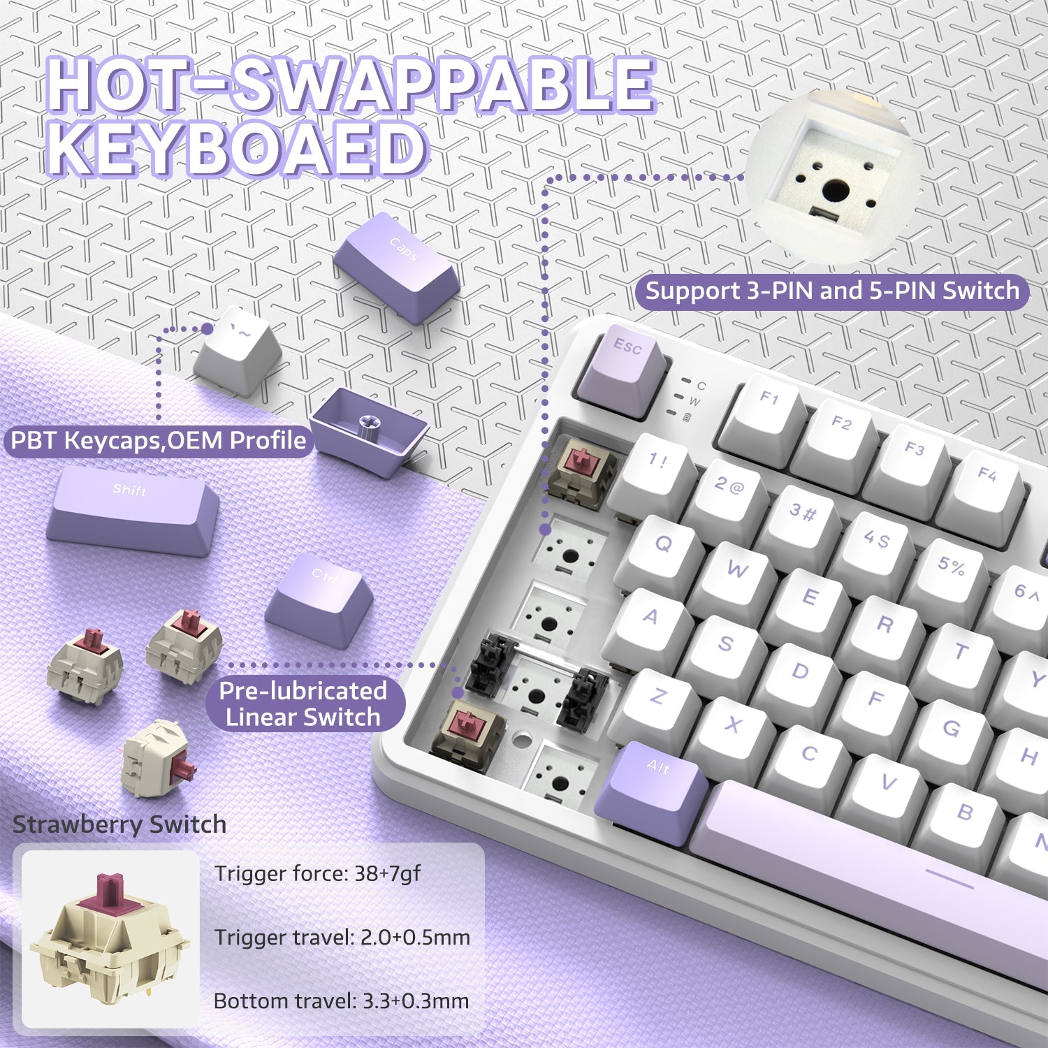 ATTACK SHARK X87 Tri-Mode Gasket Mechanical Keyboard