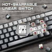 ATTACK SHARK X66 Wireless Mechanical Keyboard with 8K Coiled Cable - Bear Hugs