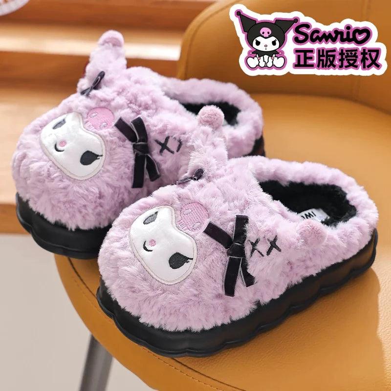 Kuromi & My Melody Fluffy Cloud Slippers