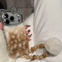 Hello Kitty Furry iPhone Case With Keychain with Charm - Bear Hugs