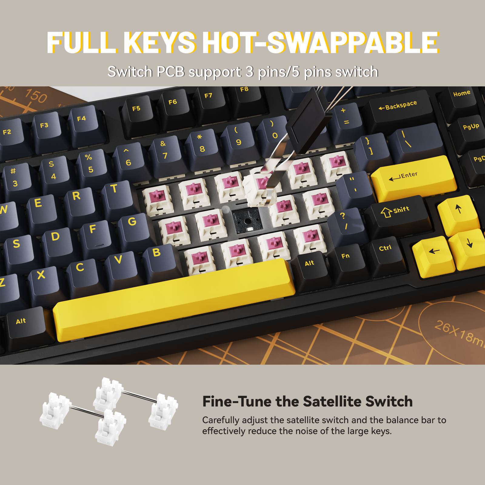 ATTACK SHARK X98 Wireless Mechanical Keyboard