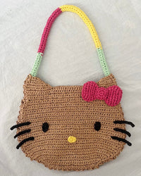 Hello Kitty Raffia Resort Crochet Tote Bag