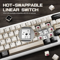 ATTACK SHARK X66 Wireless Mechanical Keyboard with 8K Coiled Cable - Bear Hugs
