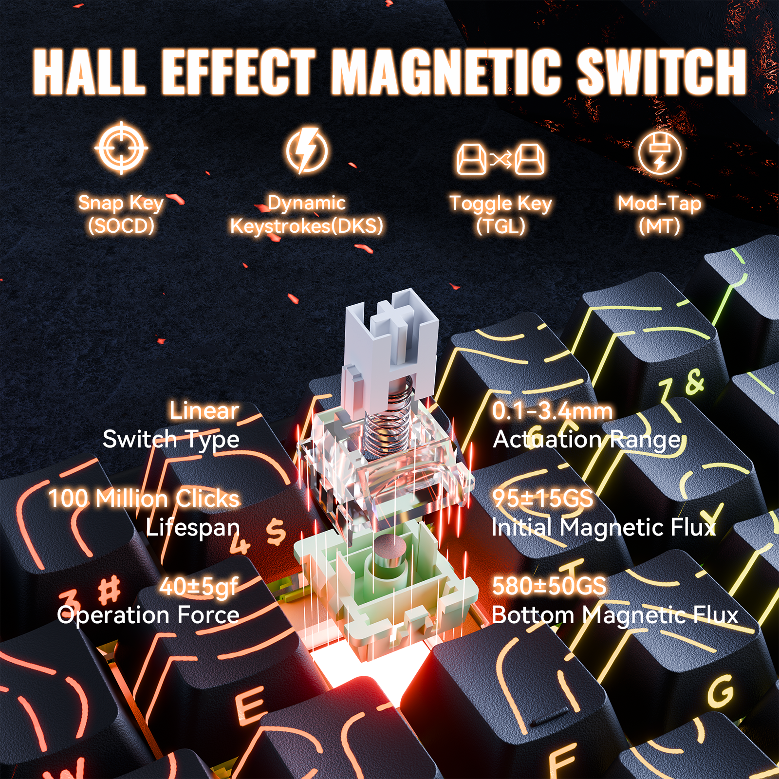ATTACK SHARK X68 MAX HE Magnetic Aluminum Keyboard