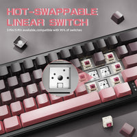 ATTACK SHARK X66 Wireless Mechanical Keyboard with 8K Coiled Cable - Bear Hugs