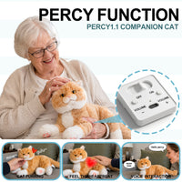 Percy Robot Cat - Interactive Emotional Support Pet Weighted - Bear Hugs