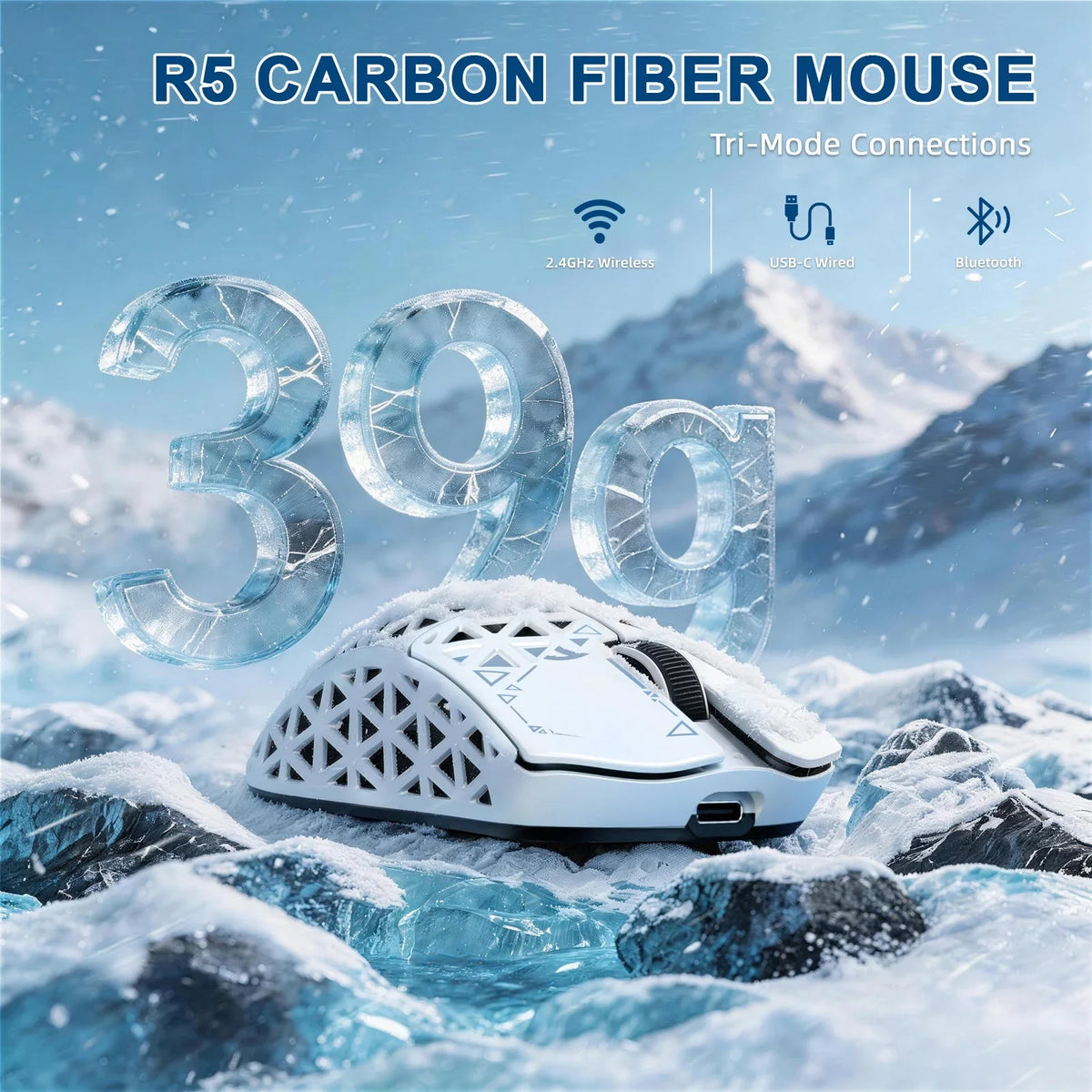 Attack Shark R5 Bottom ATTACK SHARK R68 HE & R5 ULTRA Carbon Fiber Gaming Bundle