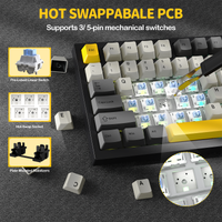 ATTACK SHARK X820Ultra Tri-mode Gasket Mechanical Keyboard - Bear Hugs
