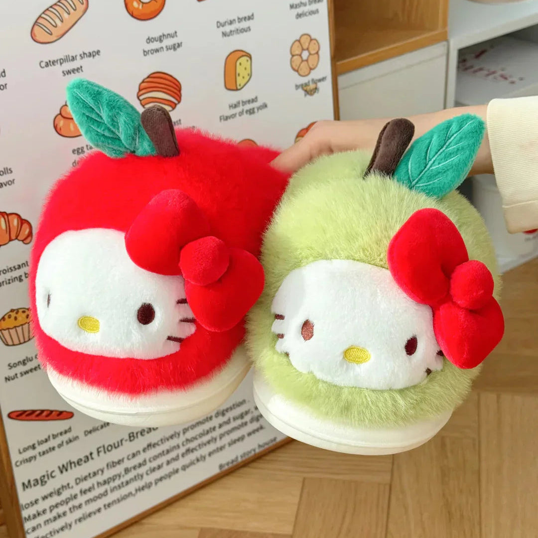 Hello Kitty Fruity Harvest Plush Slippers