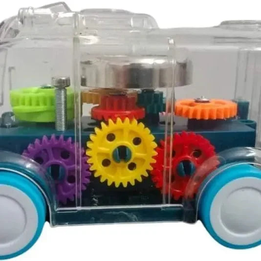 Transparent Gear School Bus Toy
