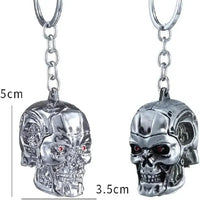 Terminator Skull Head Metal Keychain