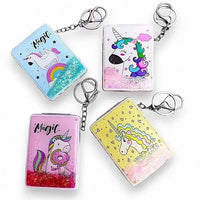 Unicorn Dreams Glitter Mirror Keychain