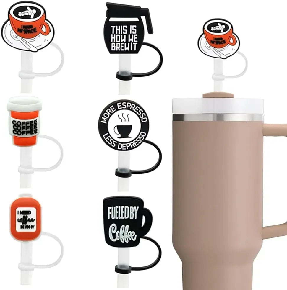 Brewtiful Coffee Themed Straw Toppers For 30 oz/40 oz Tumblers