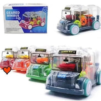 Transparent Gear School Bus Toy