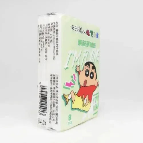 مناديل جيب تشيكي كرايون شينشان (عبوة من 6 قطع) 