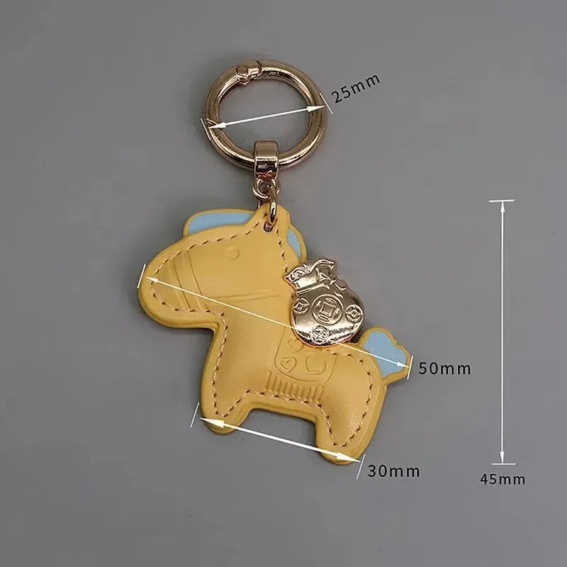 Galloping Charm Horse Keychain