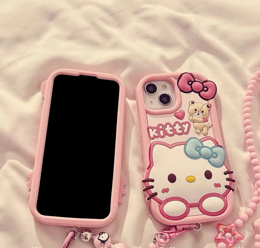 Kawaii Kitty Phone Case for iPhone 11/12/12pro max/13/13pro/13pro max/14/14pro/14pro max/15/15pro/15pro max/16/16pro/16pro max PN6928 - Bear Hugs