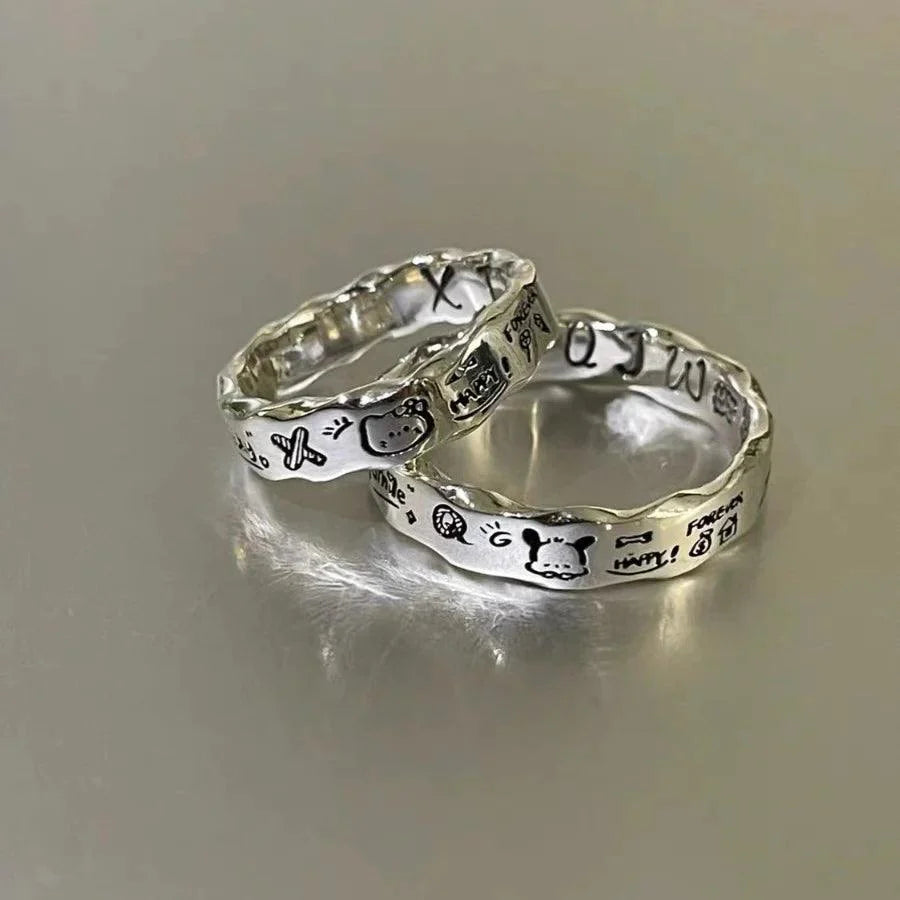 Sanrio Sterling Silver Graffiti Ring - Bear Hugs
