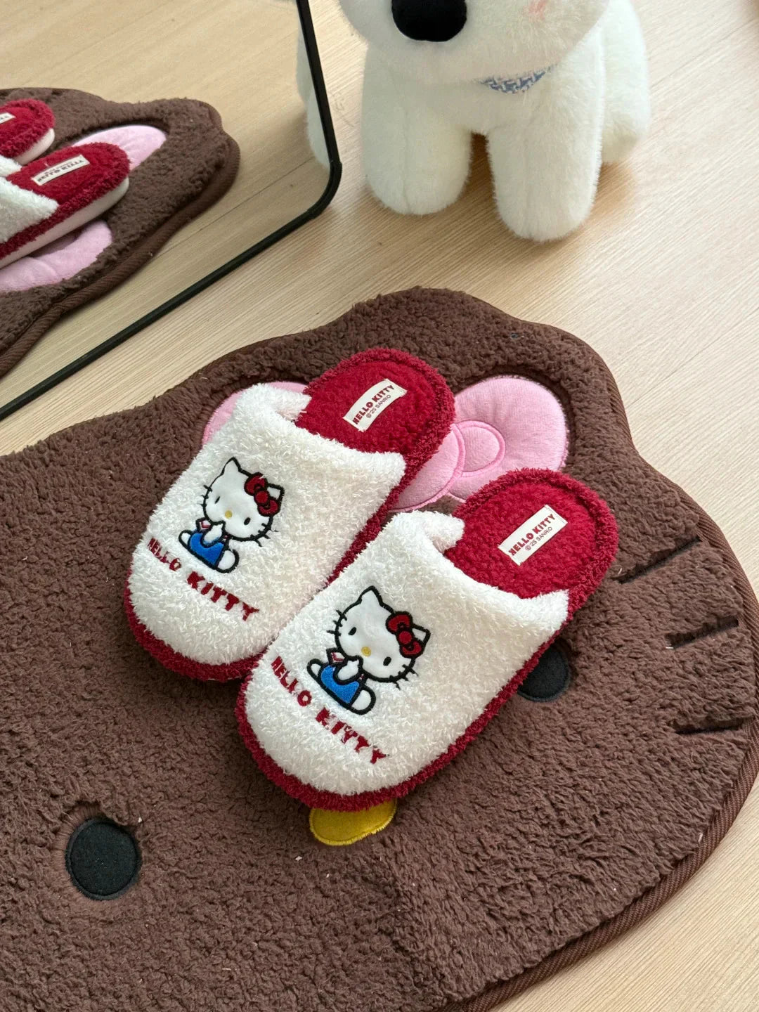 Hello Kitty Crimson Comfort Lounge Slippers