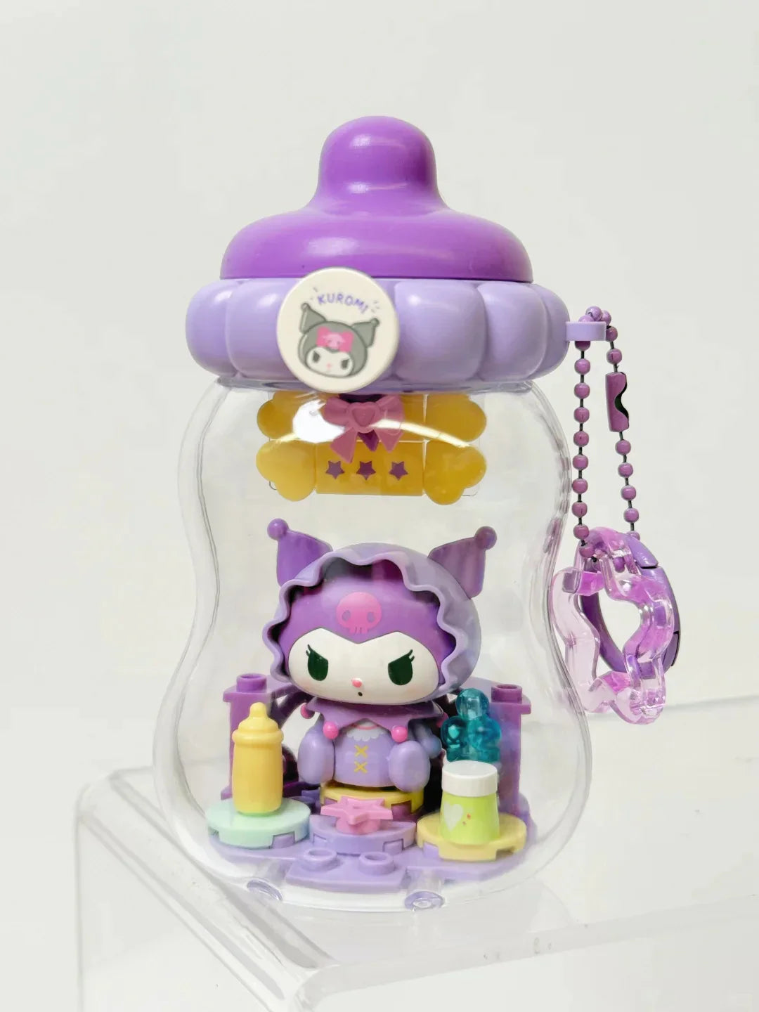 Sanrio Characters Baby Bottle Building Blocks Blind Box Keychain - Bear Hugs