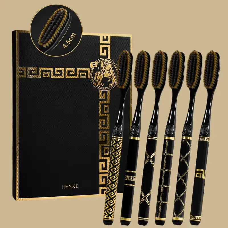 Black and Gold Luxury Toothbrush Set