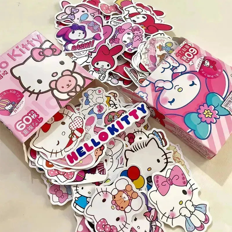 Sanrio Kawaii Sticker Box (60 Pcs)