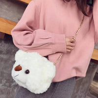 Fuzzy Fashion Teddy Sling Bag